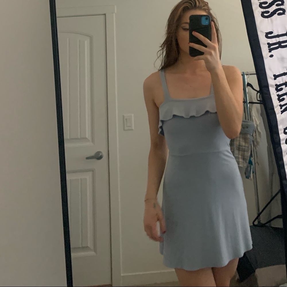 Light blue flowey cocktail dress